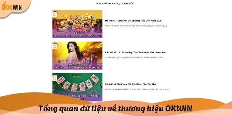 Tổng quan dữ liệu về thương hiệu OKWIN
